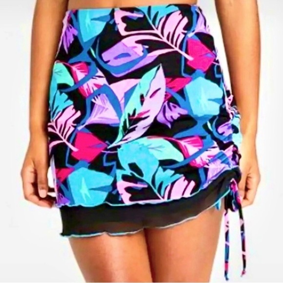 *Never worn*NWOT* Wild Fable multicolor 80s style mesh fitted mini skirt size XS - Picture 1 of 5